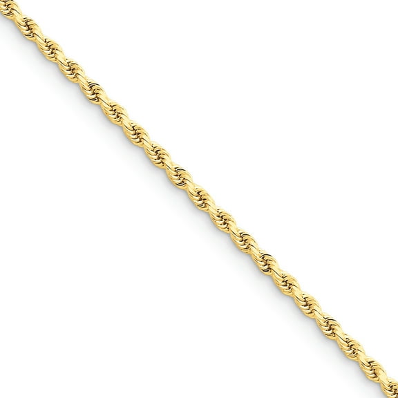 Beautiful 14k 2.75mm Diamond-cut Rope with Lobster Clasp Chain