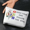 thumbnail image 3 of LEVLO Order of The Eastern Star Sorority Cosmetic Make Up Bag OES Sorority Gift Keep Calm And Follow The Star Makeup Zipper Pouch Bag For Women Girls, 3 of 4
