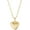 Gold, variant on Tilga Lev Puffy Heart Necklace for Women - Paperclip Chain w/ 14K Gold Plated & Silver Rhodium Plated Small Puffed Heart Pendant - Hypoallergenic, Water-Resistant, Tarnish-Free Jewelry