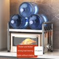 thumbnail image 4 of Microwave Shelves, Kitchen Tabletop Oven Racks Countertop Rice Cooker Storage Racks Stainless Steel Shelves Heavy Duty Grills For Kitchens Restaurants Hotels LYWY (Color : A, Size : 53X36X54CM), 4 of 7