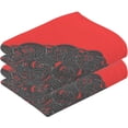 thumbnail image 2 of Dreamtimes Hand Towels African Woman Silhouette Patterned 2 PCS, Cotton Bath Towel for Drying Face Hands Body Decorative Water Absorbent Lightweight Towels for Bathroom Ktichen Travel Gym,16"x28", 2 of 7