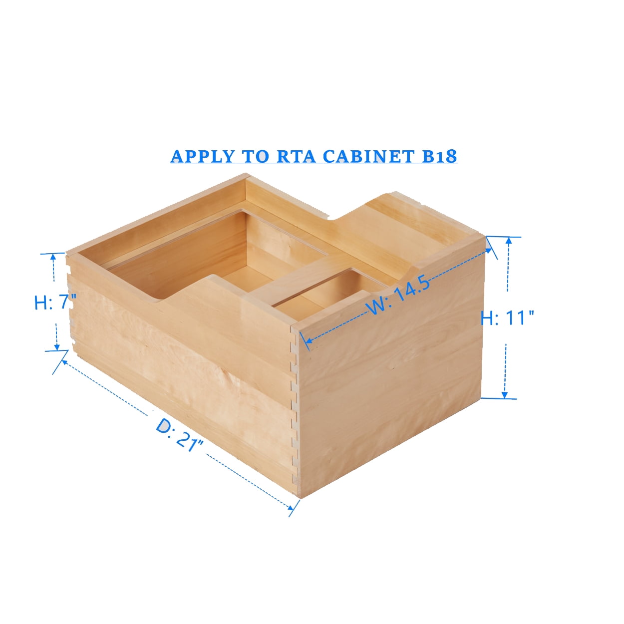 CabinetRTA Bottom Mount Soft Close Sliding Pull-Out Trash Can Wooden Drawer for Kitchen Cabinet With Dual 45 Quart Capacity Waste Trash Garbage Bins, Whitee