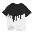thumbnail image 5 of YLSDY Children Boy Girl Color Block Tshirts Boat Neck Tee Tops for Child Short Sleeve Thin Summer Fall Shirts 2025 White 4-5 Years, 5 of 5