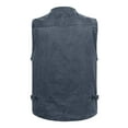 thumbnail image 7 of Busydd Plus Size Men's Outerwear Vests Casual Oversized Solid Color Hiking Vests Fashion V Neck Zipper Outdoor Cargo Vests with Pockets XL, 7 of 7
