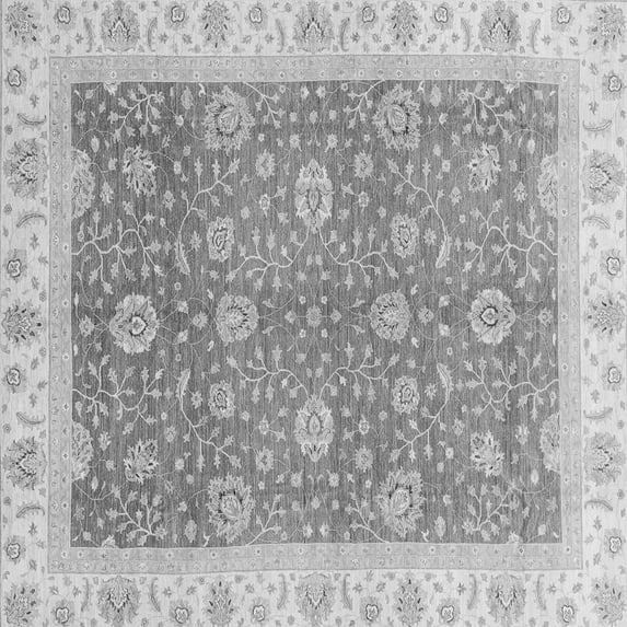 Ahgly Company Indoor Square Oriental Gray Traditional Area Rugs, 3' Square
