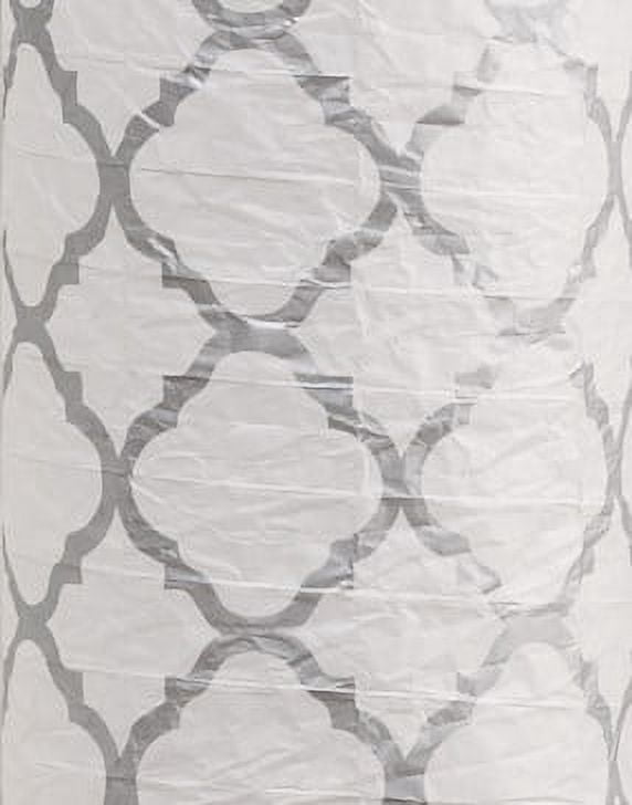 Mainstays 54" Paper Shade Floor Lamp, White & Silver Crinkle Paper Shade with Gray Pole & Base