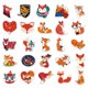thumbnail image 4 of Paquete de 50 pegatinas decorativas de dibujos animados con forma de zorro lindo, 4 of 4