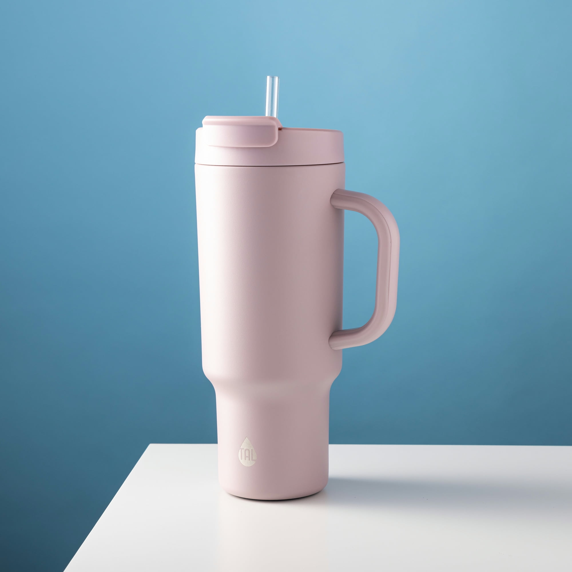 TAL Stainless Steel Hudson Tumbler with Straw 40oz, Mauve