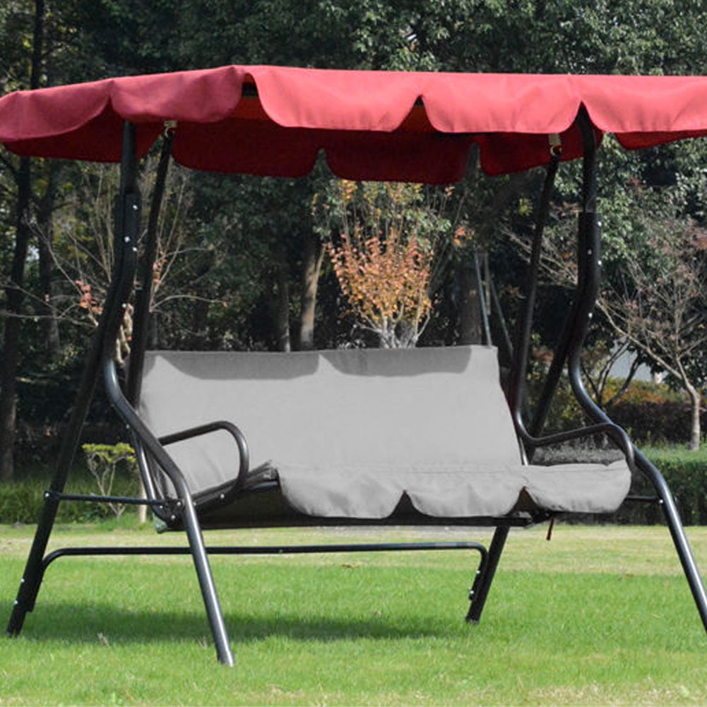 Replacement Canopy Cushion Cover Red Swing Seat Cushion,Waterproof Fabric Outdoor Courtyard  Garden Swing Cushion Pad Hammock Seat,150x150x10cm
