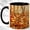 Black, variant on Jack O Lantern Coffee Mug, Autumn Forest Mug, Ceramic 11 oz