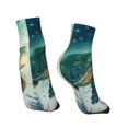 thumbnail image 4 of Bingfone Watercolor Turtle5 Design Patterned Men'S Women'S Casual Cotton Socks, 4 of 9