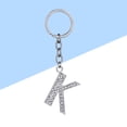 thumbnail image 4 of Miangastore Simple Stylish Letter Key Chain Metal Rhinestones Key Ring Alphabet Keychain Bag Pendant Charm Birthday Gift (Letter K), 4 of 8