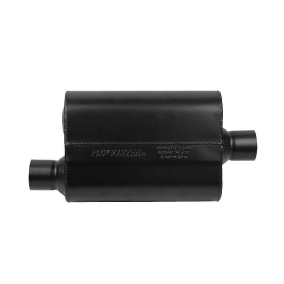 Flowmaster Exhaust Muffler 942546 Super 44 Delta Flow; Single 2-1/2 Inch Offset Inlet; Single 2-1/2 Inch Center Outlet; 13 Inch Body/19 Inch Overall Length