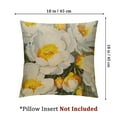 thumbnail image 4 of Fenyluxe Throw Pillow Cover Oil Painting Peonies Indy Bloom Yellow Floral Decorative 2pcs Home Office Throw Waist Lumbar Pillow Case Cushion Cover  White, 4 of 7