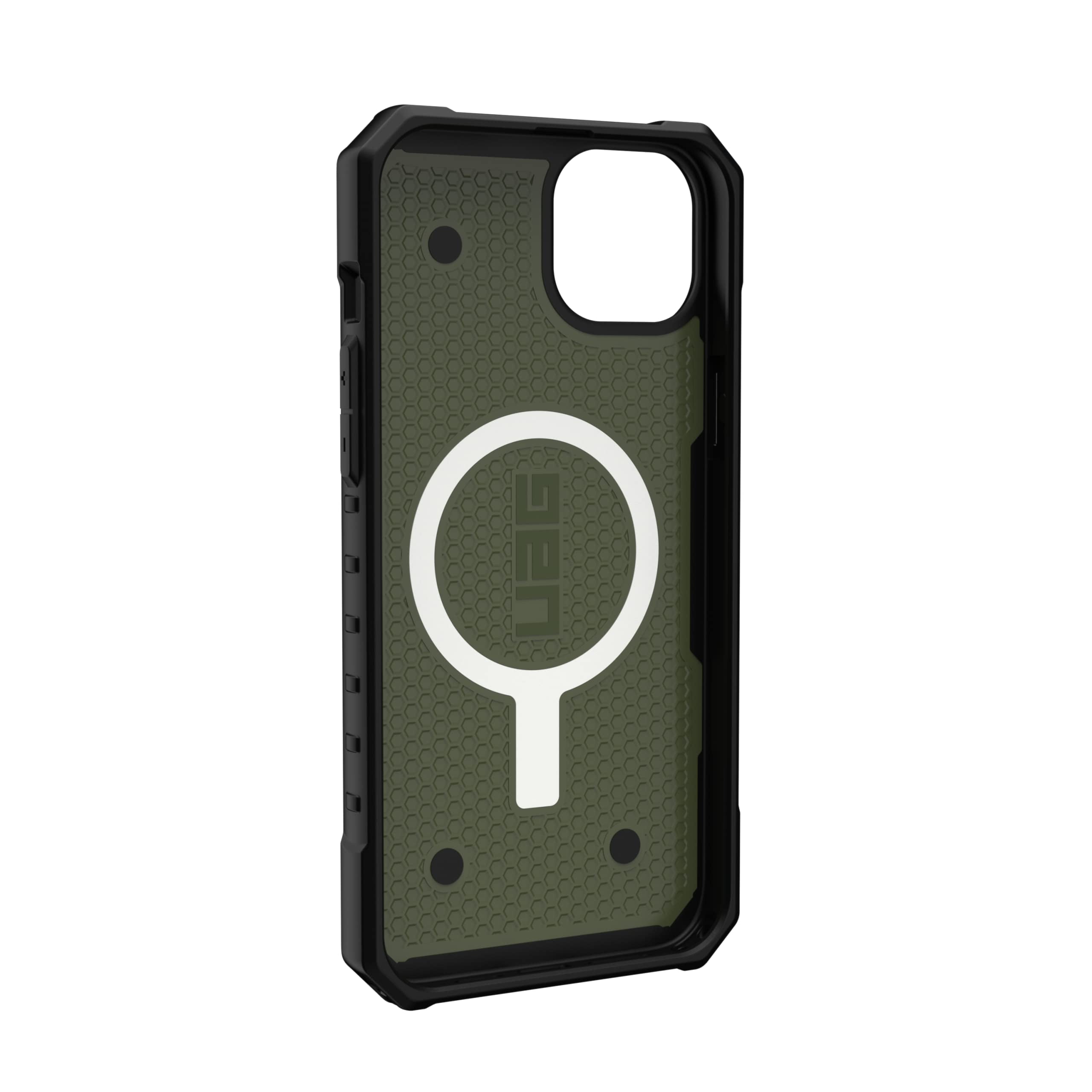 UAG iPhone 14 Plus Case Green Olive 6.7" Pathfinder Built-in Magnet Compatible with MagSafe Charging Slim Lightweight Shockproof Dropproof Rugged Protective Cover by URBAN ARMOR GEAR