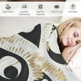 thumbnail image 3 of ONETECH  Trippy Soft Flannel Throw Blanket, Woman Eyes with Eyelash Unusual Style Fashion Modern Design Print Graphic, Cozy Plush for Indoor and Outdoor Use,Yellow Black, 3 of 6