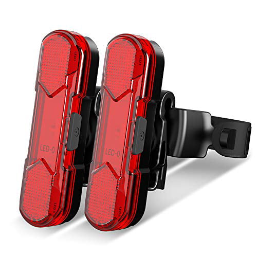 VICTGOAL Rear Bike Tail Light 2 Pack USB Rechargeable Bright LED Bicycle Taillight with 4 Lighting Modes Waterproof Bike Light Flashing Light