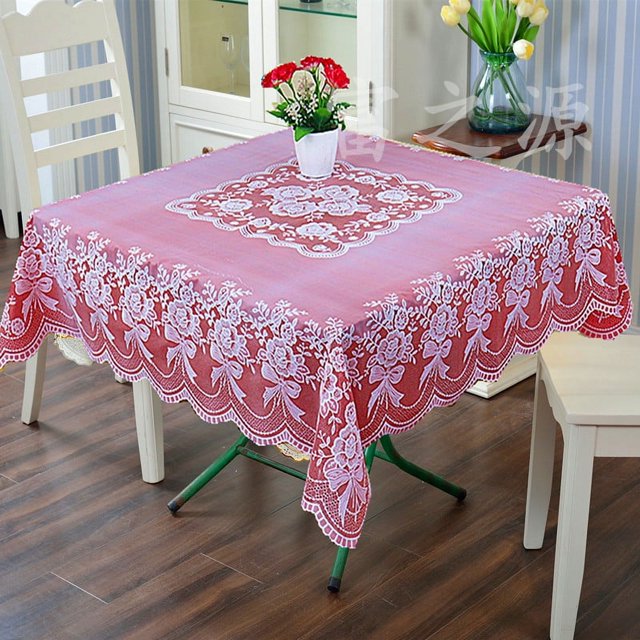 Square Tablecloth Fabric Waterproof Oil-Proof Disposable Mahjong Tablecloth Eight Immortals Table Nordic Household Dining Tablecloth Plastic