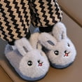 thumbnail image 4 of Otqutp Kids Boys Girls Cute Bunny Fuzzy Slippers Non-Slip Furry Soft Bedroom House Slides Fall Winter Warm Indoor Shoes, 4 of 4