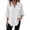 *White, variant on ClodeEU Women's Collar V Neck Batwing 3/4 Dolman Sleeve Blouse,Solid Curved Hem Casual Loose Shirt Top Black,Women's Plus L