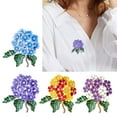 thumbnail image 3 of Alloy Enamel Hydrangea Pin Floral Brooch For Women Portable Jewelry Accessory Gift, 3 of 20