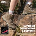 thumbnail image 2 of R CORD Womens Hiking Boots Waterproof Slip-Resistant Cushioned Support Durable for Hiking, Travel, Rainy Days, Camping, and Outdoor Adventures Brown Size 6, 2 of 7