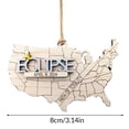 thumbnail image 3 of Popular! Solar Eclipses Ornament / Car Charm, Wooden Eclipses Keepsake, 2D Flat Hanging Ornaments For Car BackpacksClearance, 3 of 5