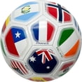 thumbnail image 5 of Icon Sports Size 5 Soccer Ball, National Teams World Clubs, Country Flags Soccer Ball - White, 5 of 6