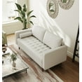 thumbnail image 5 of Stateside 59" Vegan Leather Office Loveseat, Square Arm 2-Seater Sofa for Reception, Home Office & Small Spaces, 5 of 5