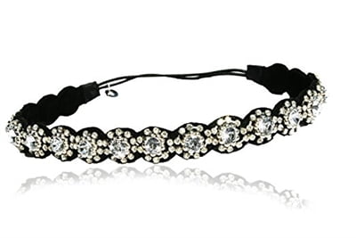 Headband with Black Rhinestones | Look Sheet on All the Different Ways ...