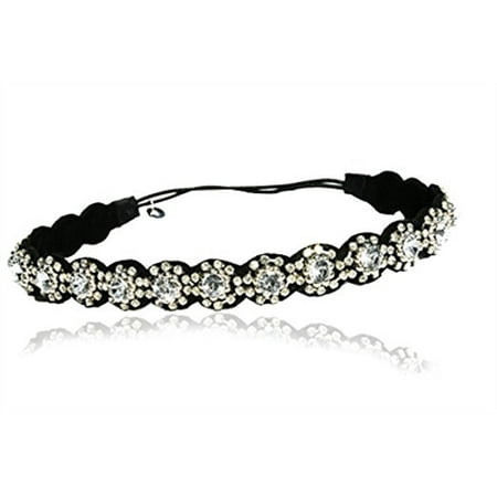 Headband with Black Rhinestones | Look Sheet on All the Different Ways to Wear Including the Inspired Great Gatsby 20's Looks | Day (Best Way To Wear Hair To Bed To Prevent Breakage)