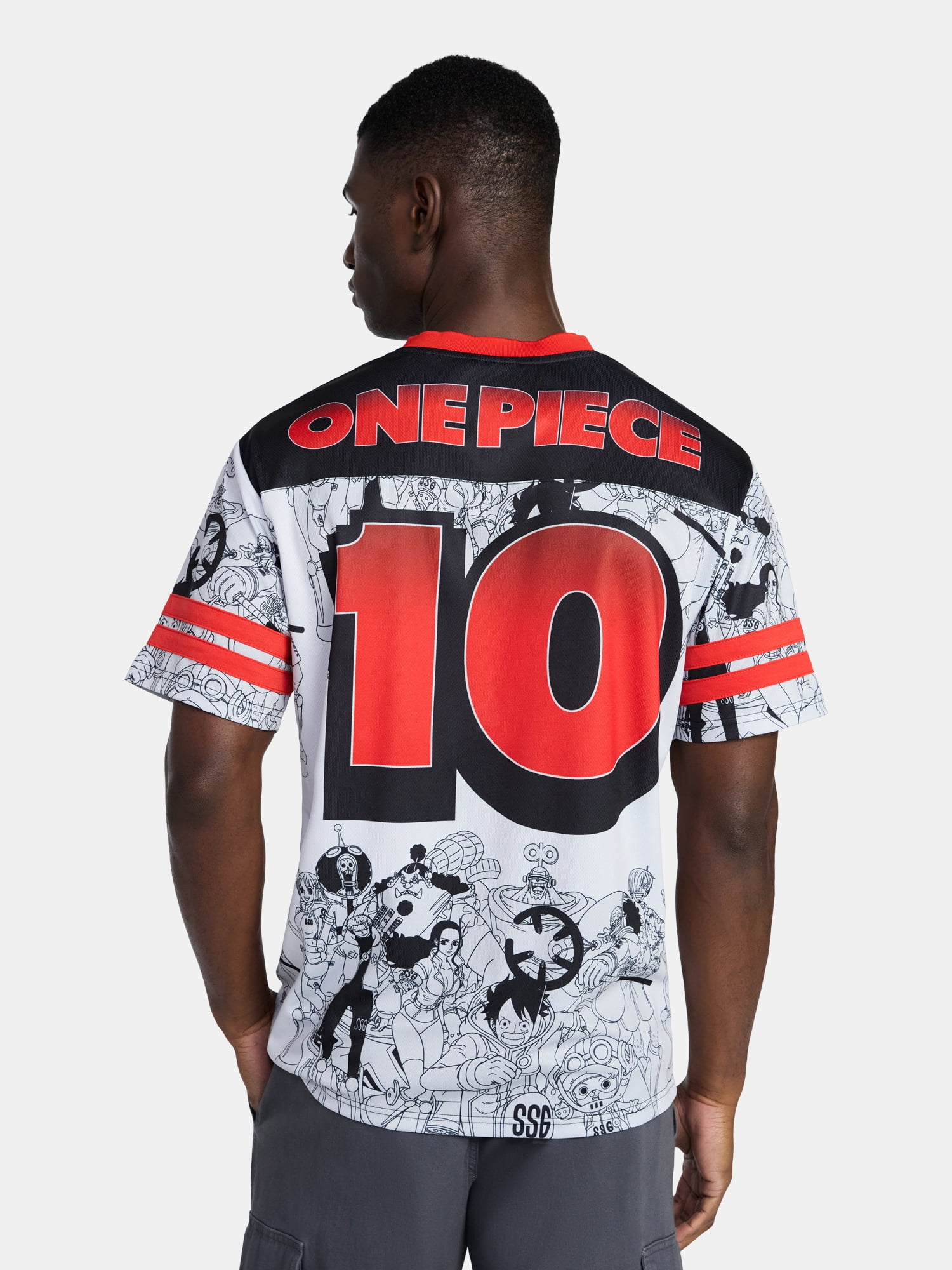 One Piece Men's and Big Men's Front Back Graphic Soccer Jersey with Short Sleeves, Sizes XS-3XL