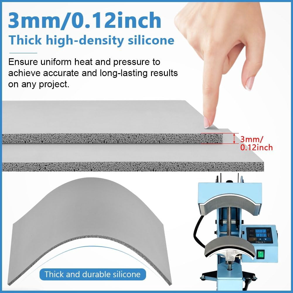 Silicone Heat Press Mat for HTV Transfer Vinyl with Heat Transfer Tape
