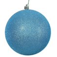 thumbnail image 1 of Vickerman 10" Turquoise Glitter Ball Christmas Ornament, 1 of 2