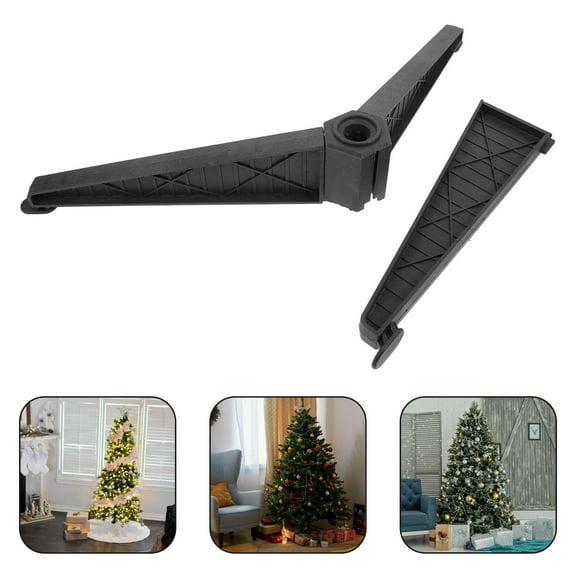 Uonlytech Compact Black Xmas Tree Stand Plastic Holder for Artificial Tree Storage