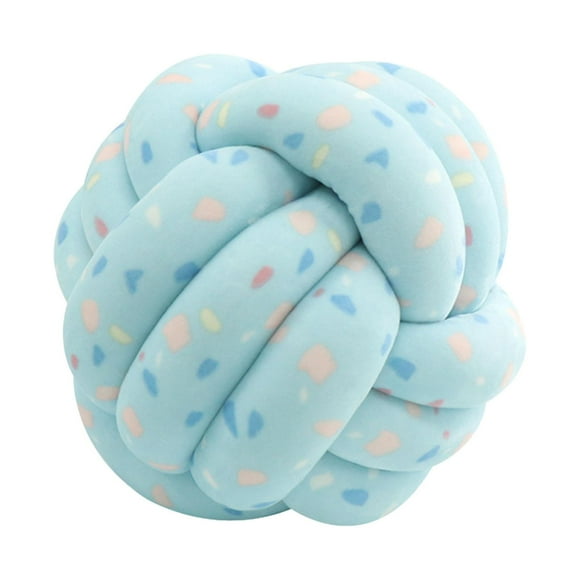 Siruishop Knot Pillow Ball Thick Comfortable Knotted Pillows for Living Room Home Sofa Blue