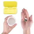 thumbnail image 4 of Unique Bargains 1 Pc Pill Case 6 Grid Waterproof Pill Box Yellow, 4 of 6