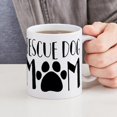 thumbnail image 4 of CafePress - Rescue Dog Mom - 11 oz Ceramic Mug - Novelty Coffee Tea Cup, 4 of 4