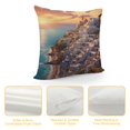 thumbnail image 4 of Nawypu Decorative Throw Pillow Cover Santorini Houses Greece View Travel Amazing Landscape White Landmarks Parks City Outdoor Panorama Cushion Case for Sofa Couch Living Room Bedroom, 4 of 5