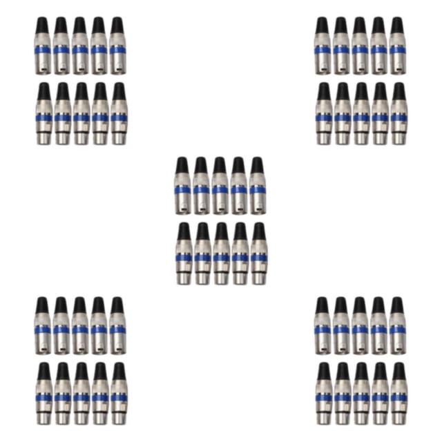 maskred 10piece Audio Cable Connector Reliable Link For Crystal Clear Audio Transmission Durability Blue 5Set