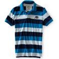thumbnail image 1 of Aeropostale Mens Multi Stripe A87 Jersey Rugby Polo Shirt, Azul, Large, 1 of 1