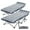 With Gray Pearl cotton pad (2PACK), variant on NAIZEA 75" Oversized Folding Bed Cot for Adults, Portable Sleeping Cot Guest Bed with Mattress, Heavy Duty Outdoor Camping Cots with Carry Bag