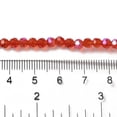 thumbnail image 4 of 20strands Electroplate Transparent Glass Beads Strands Faceted Round Rainbow Plated Red 4mm Hole: 0.7mm about 87~93pcs/strand 32~33cm, 4 of 4