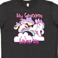 thumbnail image 4 of Inktastic My Grandma Loves Me Unicorn Youth T-Shirt, 4 of 5