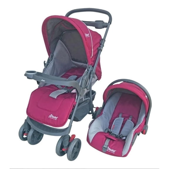 Carriola D'Bebé Star Baby Rosa Palido D'Bebé Mango Reversible Portabebé Multifuncional