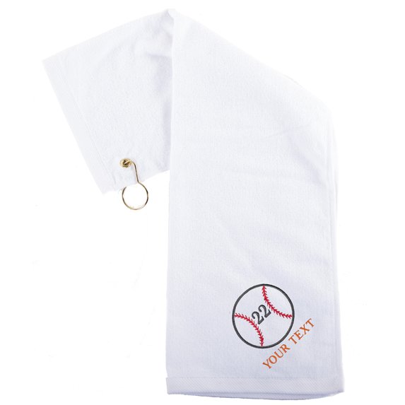 Custom Baseball Towels, Sports Towels, Personalized Baseball Towels for Teams - Ball