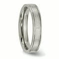 thumbnail image 4 of Titanium 4mm Brushed and Polished Roman Numerals Band, 4 of 10