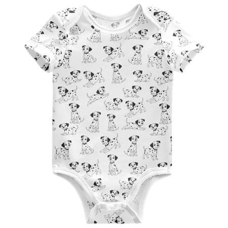 joogoo Dalmatian Cute Pattern Baby Bodysuits Short Sleeve Cotton Onesies Clothes 6Months