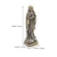 thumbnail image 3 of Set of 2 Mini Brass Virgin Mary Statues, Catholic Holy Lady Figurines for Desktop, Tabletop, and Home Decor Miniature Sculptures, 3 of 5