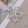 thumbnail image 5 of Unique Bargains 1 Pc Claw Clip Cutout Flower Hair Clip Silver Tone, 5 of 5